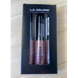 L.A. COLORS LA Colors Moisturizing Lip Gloss 3 Pc. Set Tickled Pink CLG85IA