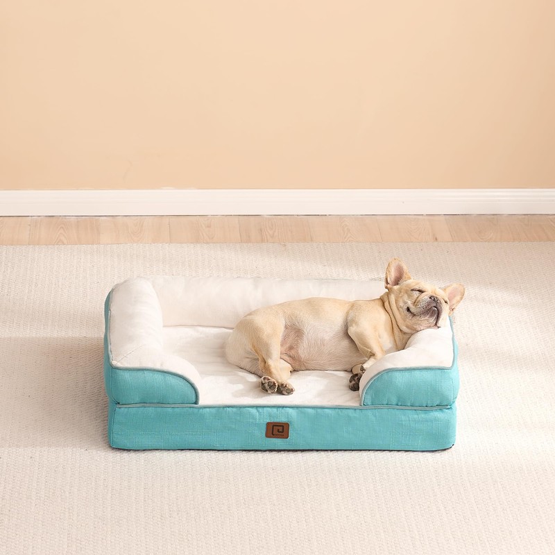 EHEYCIGA EHEYCIGA Orthopedic Dog Bed, Waterproof Memory Foam, Turquoise Blue,