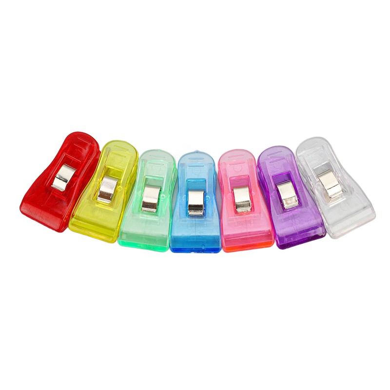 100 Pcs Plastic Clip Colorful Clear Clothespins Photos Crafts Memos
