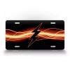 SignsAndTagsOnline.com Black Flash Lighting License Plate Dark Lighting Bolt Thunderbolt