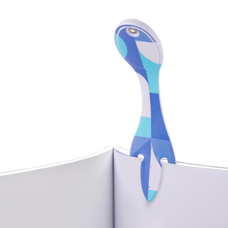 Gifts for Readers & Writers Bookmark Reading Light Blue Blocks