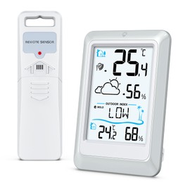 Ankilo Wireless Weather Station with Outdoor Sensor, Humidity Monitor Wireless with Weather Forecast, Outdoor Indoor Thermometer Hygrometer Room Thermometer Wireless Digital Thermometer with Backlight