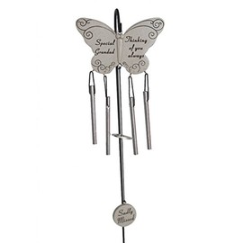 GRANDAD BUTTERFLY WIND CHIME MEMORIAL / GRAVESIDE TRIBUTE.