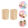 Operitacx Sets Wooden Desktop Stationery Holder Pen Pencil Succulent Pot
