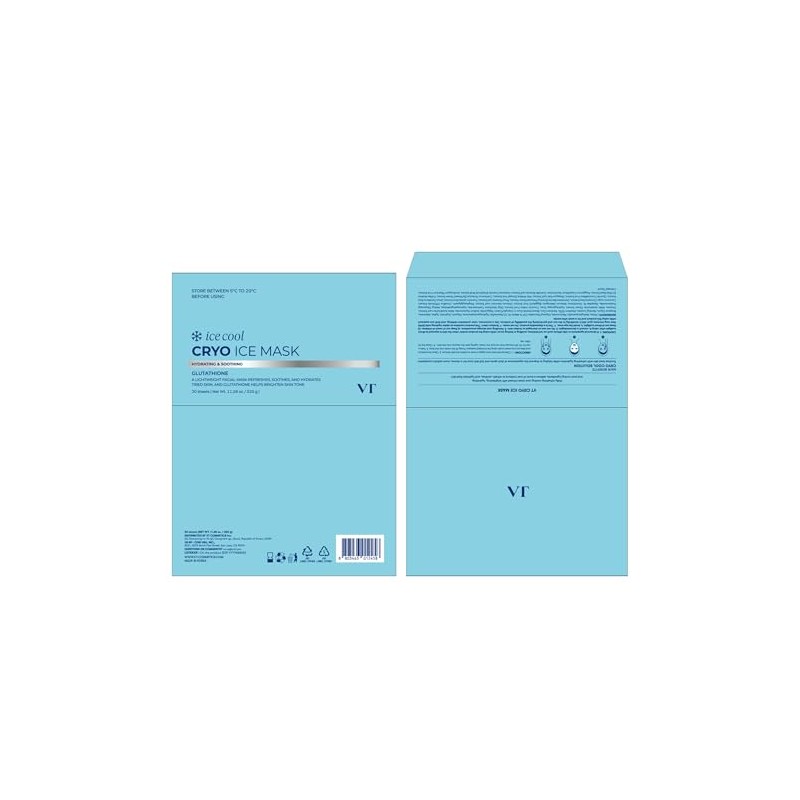 Hojas de Mascarilla VT COSMETICS (Mascarilla Cryo Ice)