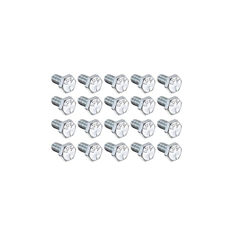 sourcing map Hex Head Screw Bolts Carbon Steel 1/4"-20x1/2" Fastener