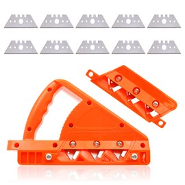 45°+60°Chamfer Planer + 10 Blades for Plasterboard Repair Edges or Surfaces of Plasterboard, Wood Panels etc with Precise, Safe and Smooth Cut