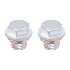eMagTech Pack of 2 Oil Pan Drain Plug and Washer Compatible with Nissan Micra Almera Navara 350Z 200SX 14 mm Hex Oil Drain Plug M12 x 1.25