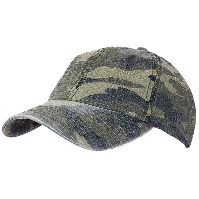 Mega Cap MG Unisex Unstructured Ripstop Camouflage, Camo, Size One
