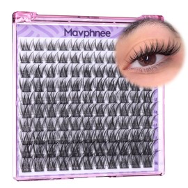 Mavphnee Wispy Lash Clusters Natural Eyelash Clusters 110 Pcs Cluster Eyelash Extensions CC Curl Individual Lashes Clusters 10-16MM Cluster Lashes Extension For Everyday Wear Natural Makeup Look