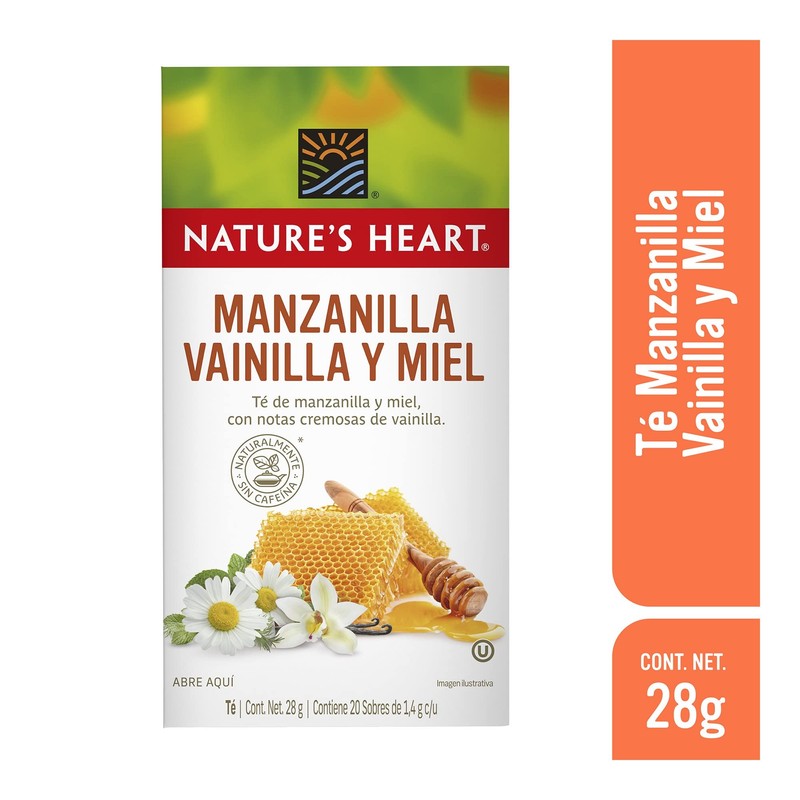 Té Nature's Heart Manzanilla, Vainilla y Miel