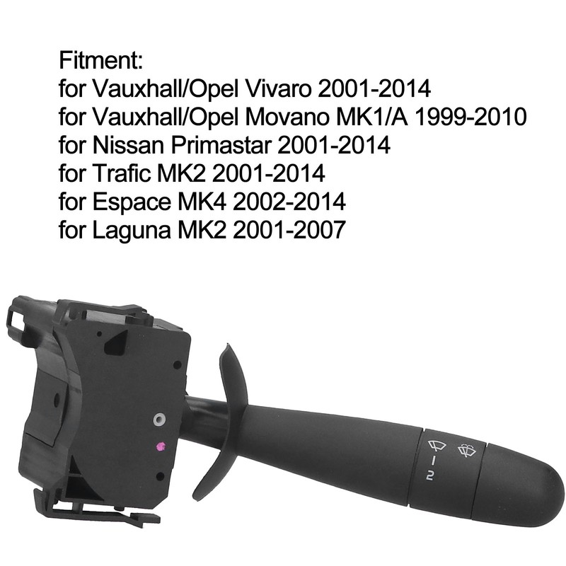 Front Windscreen Wiper Stalk Switch Replacement Accessory for Nissan Primastar