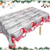 Gukasxi Christmas Table Cloth Rectangular Christmas Tablecloth Grey Xmas Table