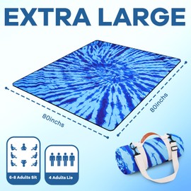 Genovega Waterproof Sandproof Beach Blanket Picnic Outdoor Mat Extra Large Foldable Sand Free Big Giand XL Car Essential Roadtrip Gadget Rv Accessories Gear Must Haves Hiking Items Necessities
