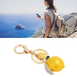 Small Lemon Eye-catching Keyring High Quality Metal Widely Used Small Lemon Small Lemon Phone Keychain, Metal