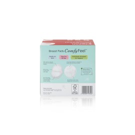 Pigeon ComfyFeel Breast Pads with Aloe Vera Extract, Ultra-Soft & Super Absorbent, 50 Pcs White