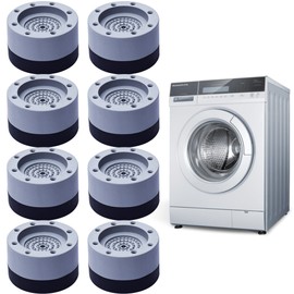 Dantolo Pack of 8 Washing Machine Anti-Vibration Feet, Vibration Damper for Washing Machine, Non-Slip Feet to Prevent Noise and Slips