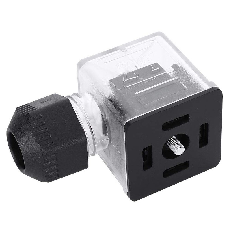 5PCs Hydraulic Solenoid Valve Coil Plug, Waterproof Dustproof Transparent Solenoid
