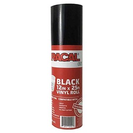 12.125" x 25ft Roll of Oracal 651 Black Craft Vinyl - On a 2.5" Core - Adhesive Vinyl for Cricut, Silhouette, and Cameo Cutters - Gloss Finish - Outdoor and Permanent