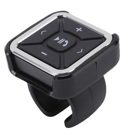 Bluetooth 5.0 Steering Wheel Media Button, Wireless Music Controller with Volume/Call Keys, 10m Range Car Remote for iOS/Android