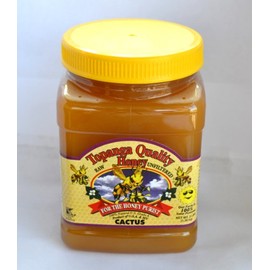 Topanga Quality Honey (Cactus Floral Source) Raw, Unfiltered, Unpasturized, All Natural, Kosher - 3 Pounds Each
