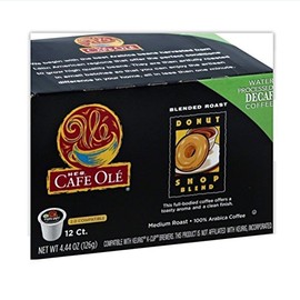 HEB Cafe Ole Donut Shop Blend Coffee DECAF 12 CT Pods - 1 Box