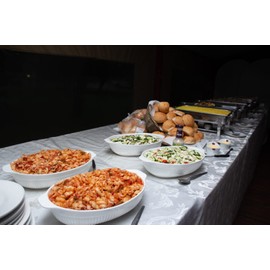 PresenceHHH Porcelain Casserole Dish - Oven Proof Baking Dishes for Cooking, Serving & Table Decor - Dishwasher Safe Gratin Dish with Comfortable Handles | 16.5 inches | White