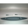 Unbranded 1/24 Scale Resin Kayak - Canoe with Ores Unpainted