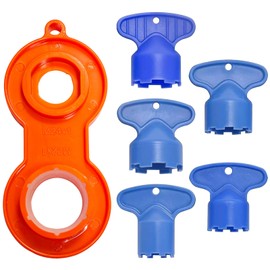 DITK-U 5 PCS Faucet Aerator Removal Tools Recessed Aerator Key (M 16.5/18.5/21.5/22.5/24) with 1 PCS Faucet Aerator Wrench Aerators Kitchen Sink Aerators Wrench for Bathroom, Kitchen