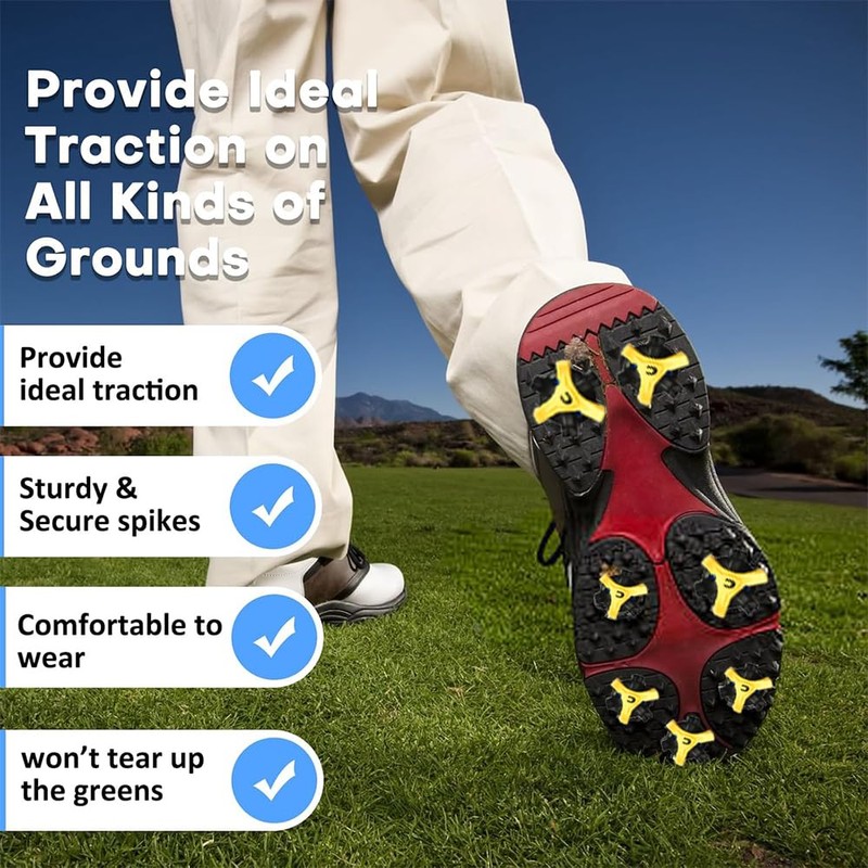 Golf Spikes Set, Golf Shoe Spikes Replacements with 1 Black