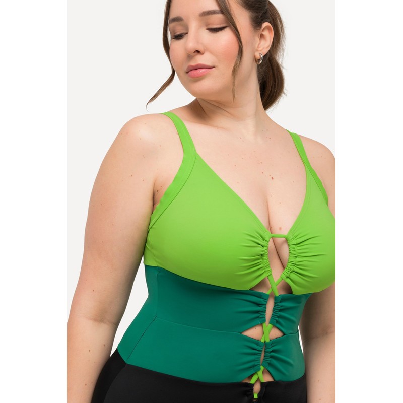 Ulla Popken Women's Swimming Costume, black