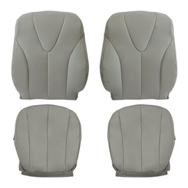 NLQR Gray Front Driver & Passenger Side Bottom & Top Lean Back Replacement Leather Seat Covers Compatible with Toyota Camry Hybrid CE SE LE XLE 2007 2008 2009 2010 2011