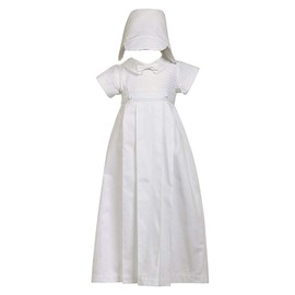 Swea Pea & Lilli 100% Cotton White Weaved Romper with Detachable Gown - Size M (6-12 Month)