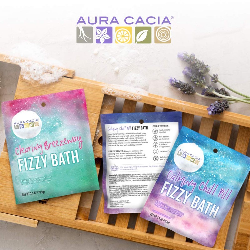 Aura Cacia Clearing Breezeway Fizzy Bath | GC/MS Tested for
