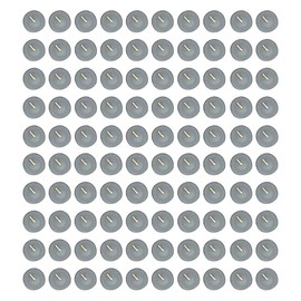 Mega Candles 100 pcs Unscented Gray Tea Lights Candles, Pressed Wax Candle 3.5 Hour Burn Time, Home Décor, Wedding Receptions, Baby Showers, Birthdays, Celebrations, Events, Meditations, Prayers