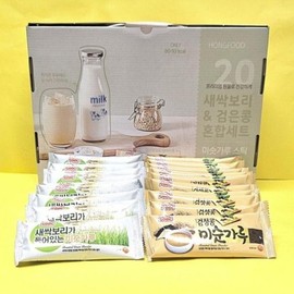Kim Soo-mi's black bean sprout barley misut powder set for gift promotion / 김수미의 검은콩 새싹보리 미숫가루 세트 선물 판촉용