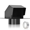 Trivd Frol 4 Inch Roof Vent Cap, Heavy Duty Galvanized