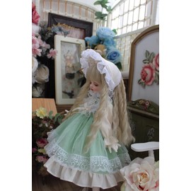 HAMRETHYPPZ 1/4 1/6 1/3 BJD Ball Joint Doll Dress Doll Costume Doll Maid Clothes Ball Joint Doll Dress Princess Dress Maid Dress Princess Dress Maid Dress Light Blue Cute Princess Skirt (Head, Body