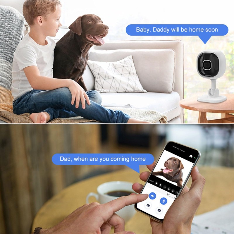 Smart Security Camera, 1080P Cameras with Night Vision, Real Time