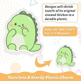 100 Pieces Heat Shrink Plastic Sheets, Heat Shrink Paper Blank Shrinky Film Sheets for