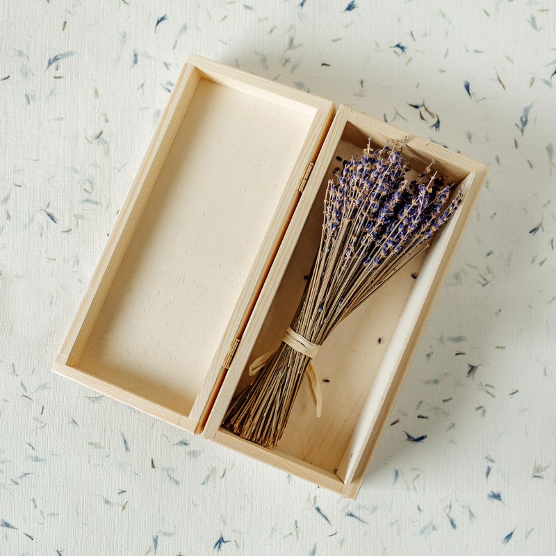 Creative Deco Small Wooden Storage Box | 24 x 11.3