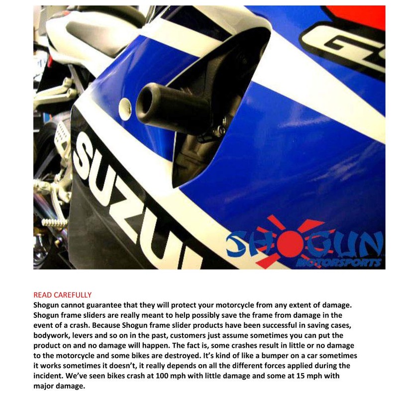 Shogun USA Made Suzuki GSXR1000 GSXR 1000 2005 2006 Black