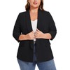 MINTLIMIT Plus Size Blazers 3/4 Sleeve Casual Blazers Lightweight Open