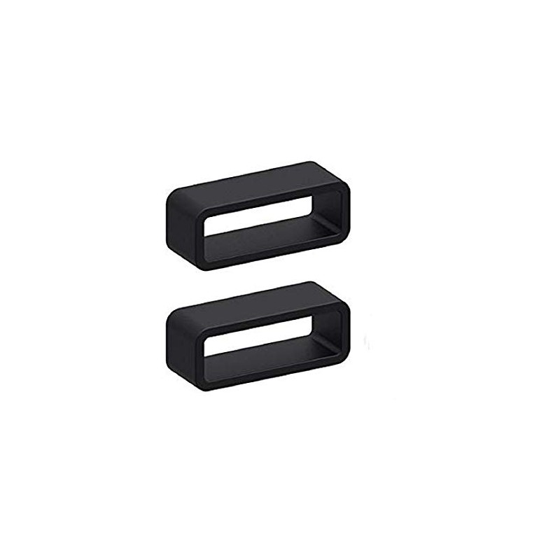 2X Size 18mm Black Rubber Silicone Leather Rubber Replacement Watch