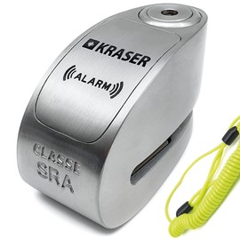 KRASER KR14S Brake Disc Lock Alarm for Motorcycle, Scooter, Motorcycle Lock Brake Disc Lock with Approval High Security, Motorcycle Lock with Alarm Motorcycle Lock Brake Disc, 14 mm