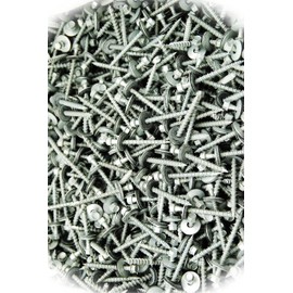 New Pack of (200) Hex Head #10 x 2 Pole Barn Screw Rubber Washer Galvanized Roofing Siding Multi-Purpose Comprehensive Hardware Fastener Assortment Kit MoPNEM01805