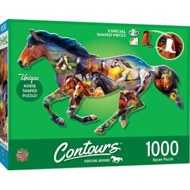 MasterPieces 1000 Piece Jigsaw Puzzle for Adults, Family, Or Youth - Horsing Around - 38"x25"