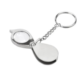 Rongon - Lupa de Bolsillo pequeño, 10X joyeros, Plegable, Llavero de Lente de Lupa, Lazo de joyería para aplicar a la Lectura, joyería científica, Libros de Pasatiempos