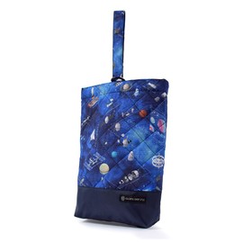 COLORFUL CANDY STYLE Quilted Gusset PET Shoe Case Future Planet Exploration and Spaceship