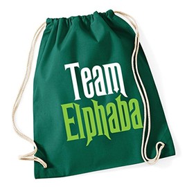 Hippowarehouse Team Elphaba Drawstring Cotton School Gym Kid Bag Sack 37cm x 46cm, 12 litres